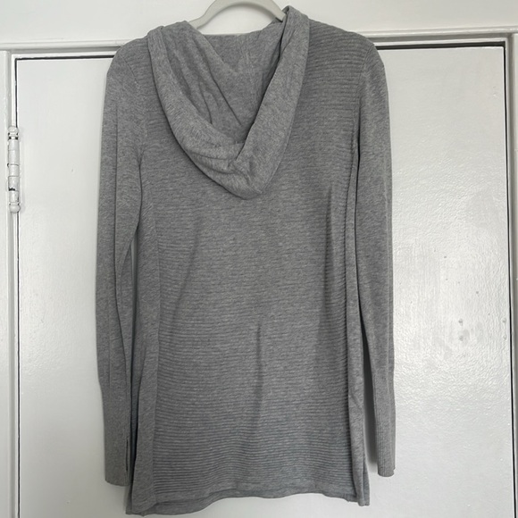 Grey Ribbed Hoodie - Picture 6 of 9